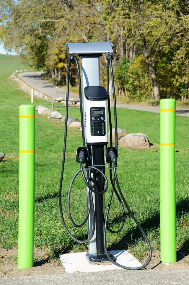 EV charging station cables