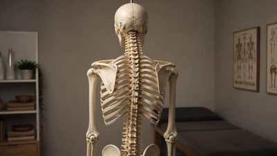 Anatomical back skeleton model