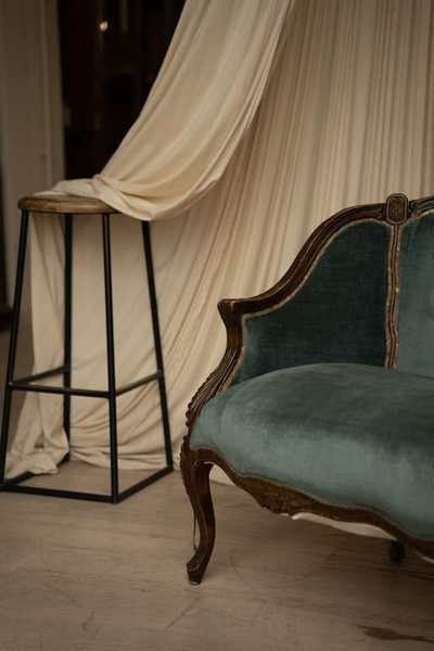 Antique velvet sofa